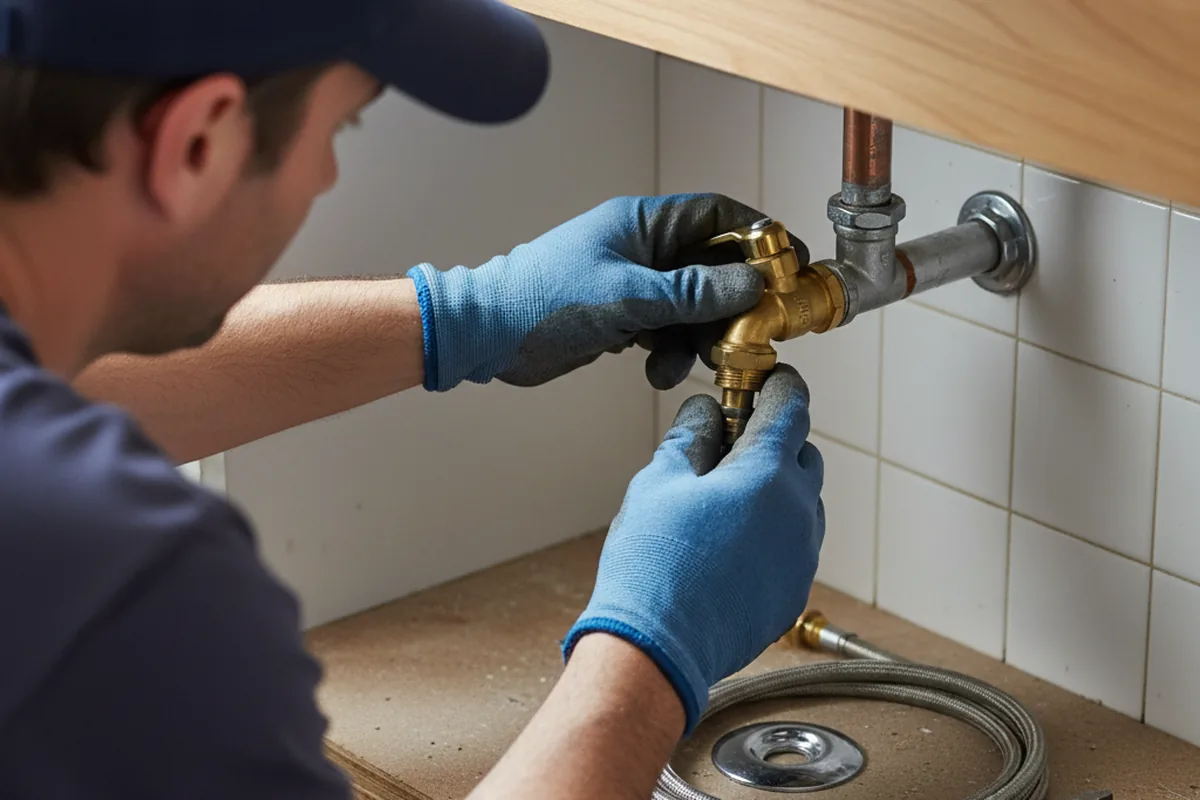 Shutoff valve and fitting work during Emergency Plumbing in Bainbridge
